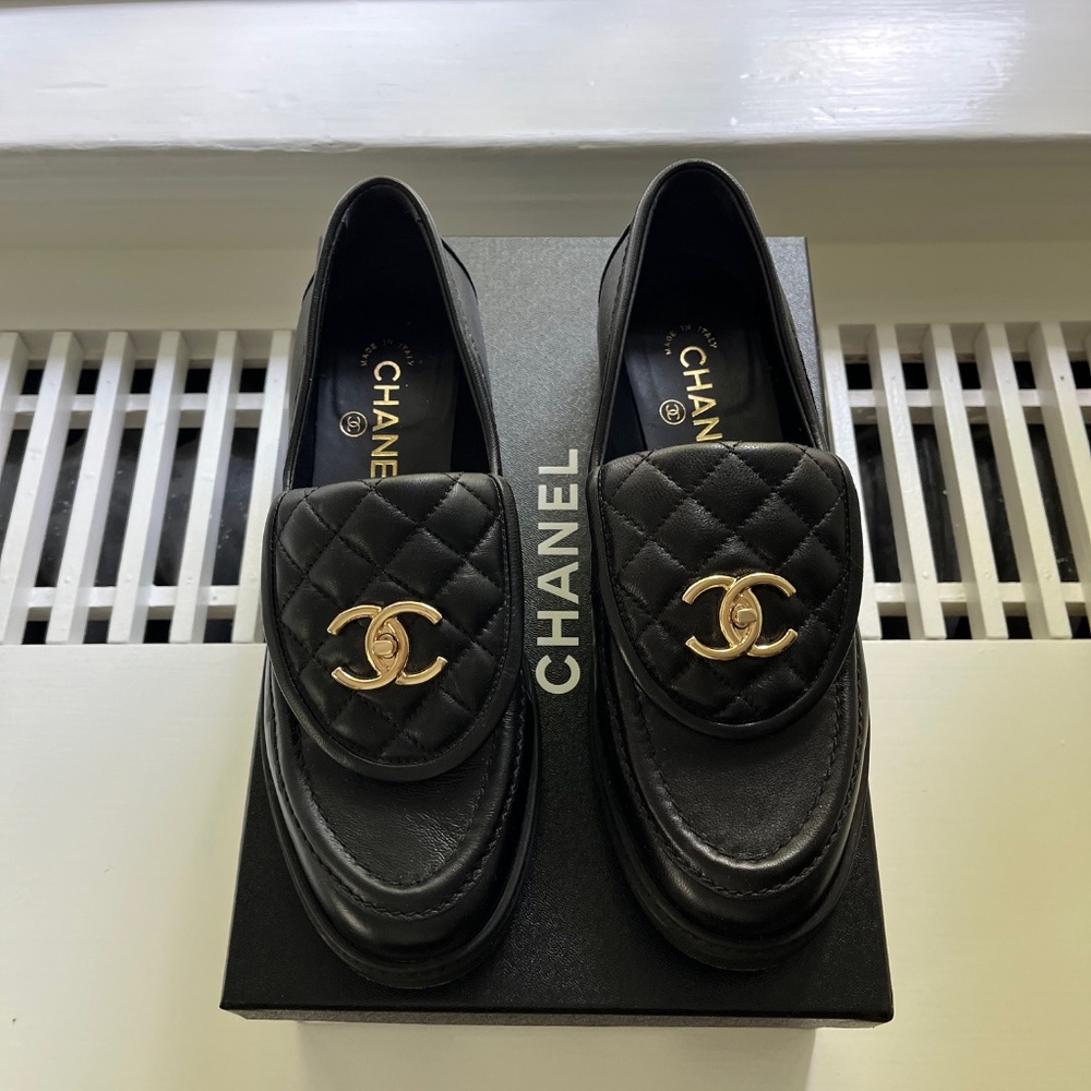 Chanel Quilted Loafers